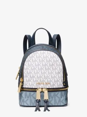 Rhea Mini Color-Block Logo Backpack