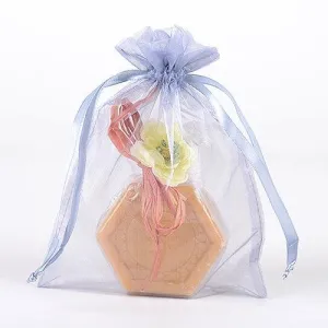 Silver - Organza Bags - ( 6x15 Inch - 10 Bags )