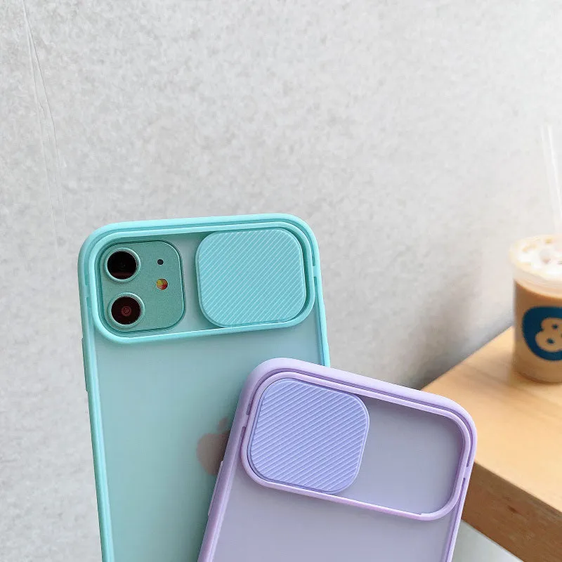 Slide Camera Lens Protection I-Phone Case