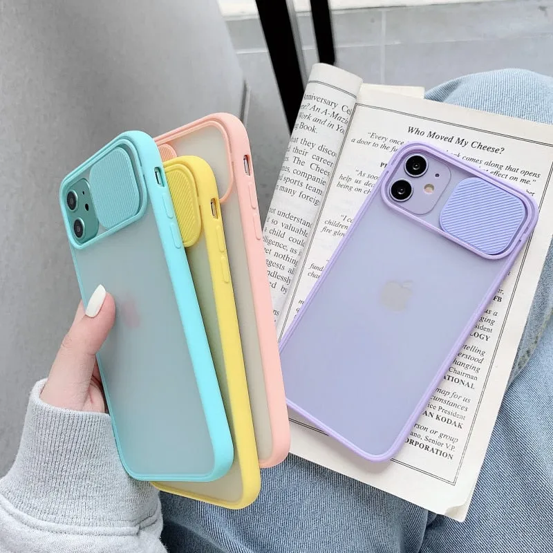 Slide Camera Lens Protection I-Phone Case