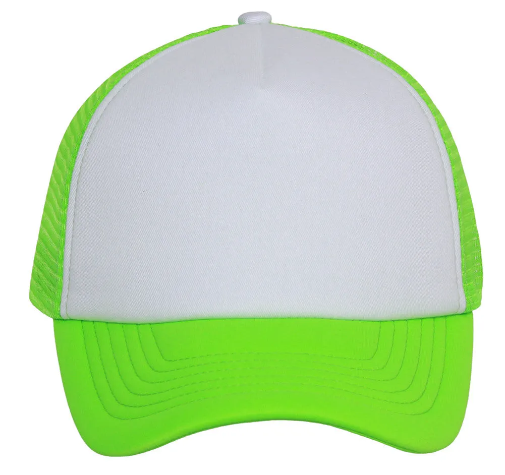 Structured Neon Trucker Mesh Hat