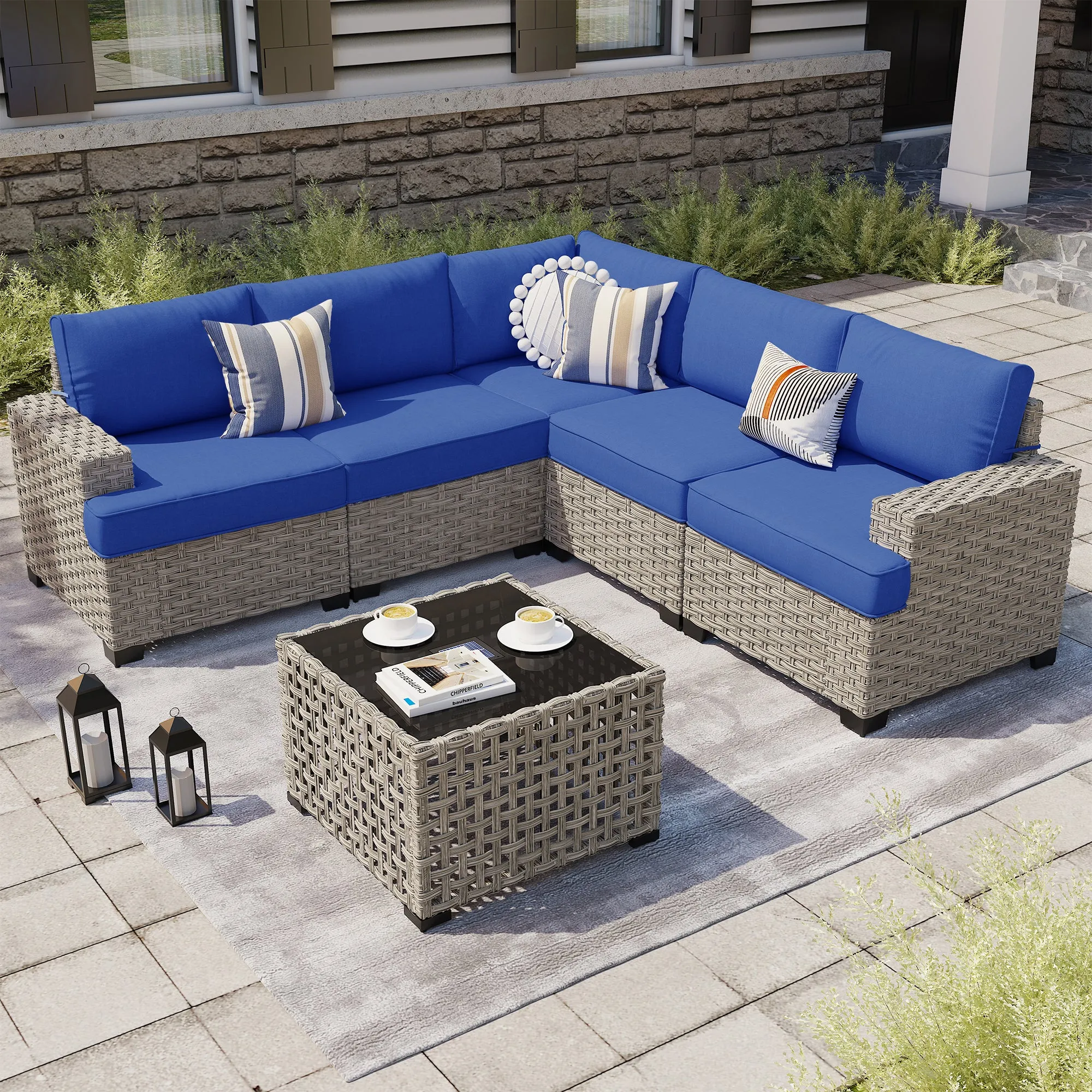 TBS Series - Sectional Patio Furniture Set 6-Piece