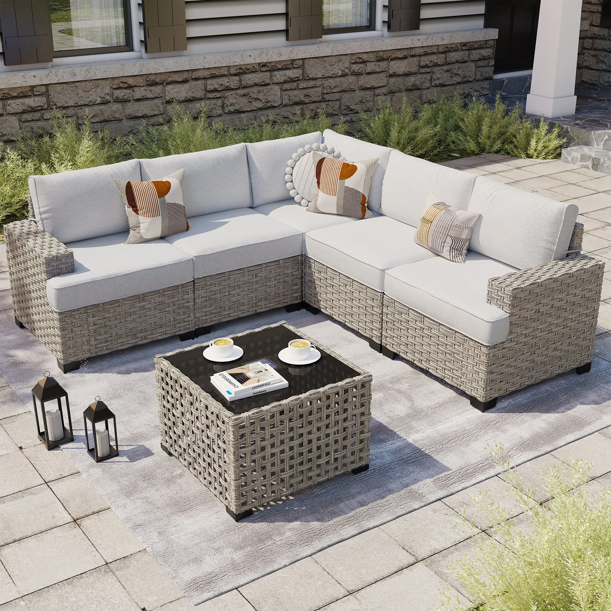 TBS Series - Sectional Patio Furniture Set 6-Piece