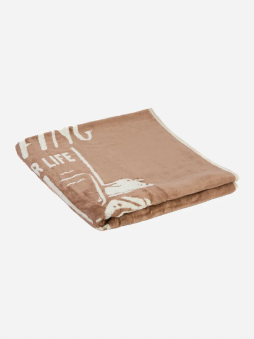 Top Ten Beach Towel Beach Towel Light Brown/White