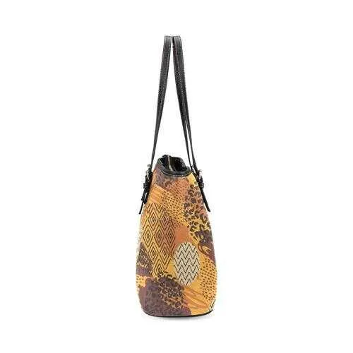 Tote Bags, Brown Geometric Style Tote Bag