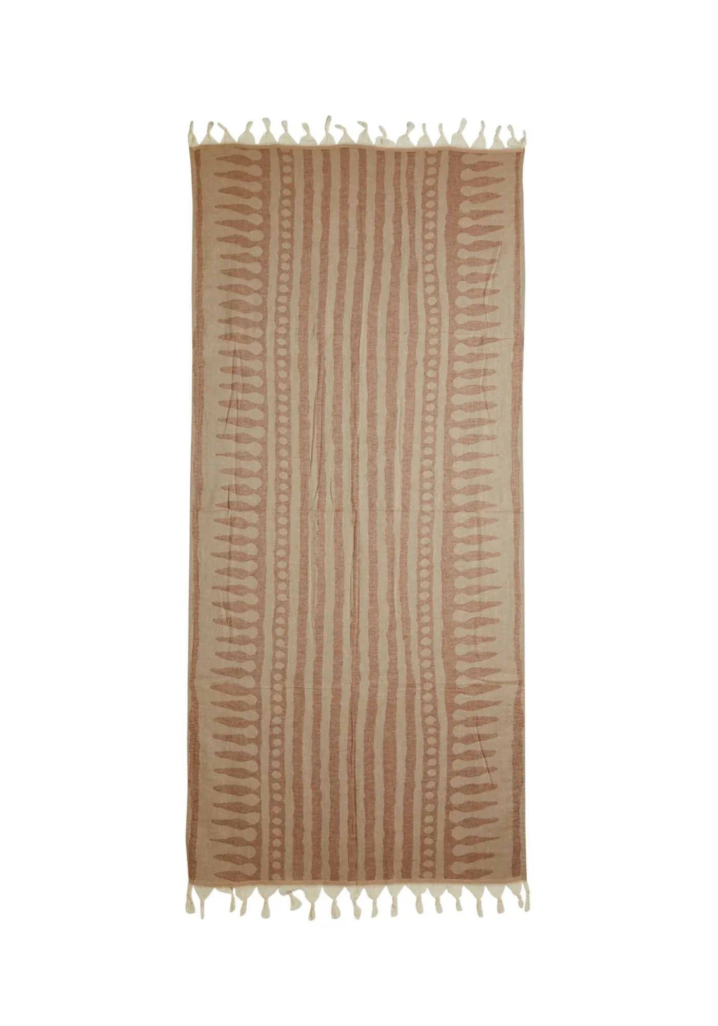 Two Tone Stripe Turkish Towel - Brown