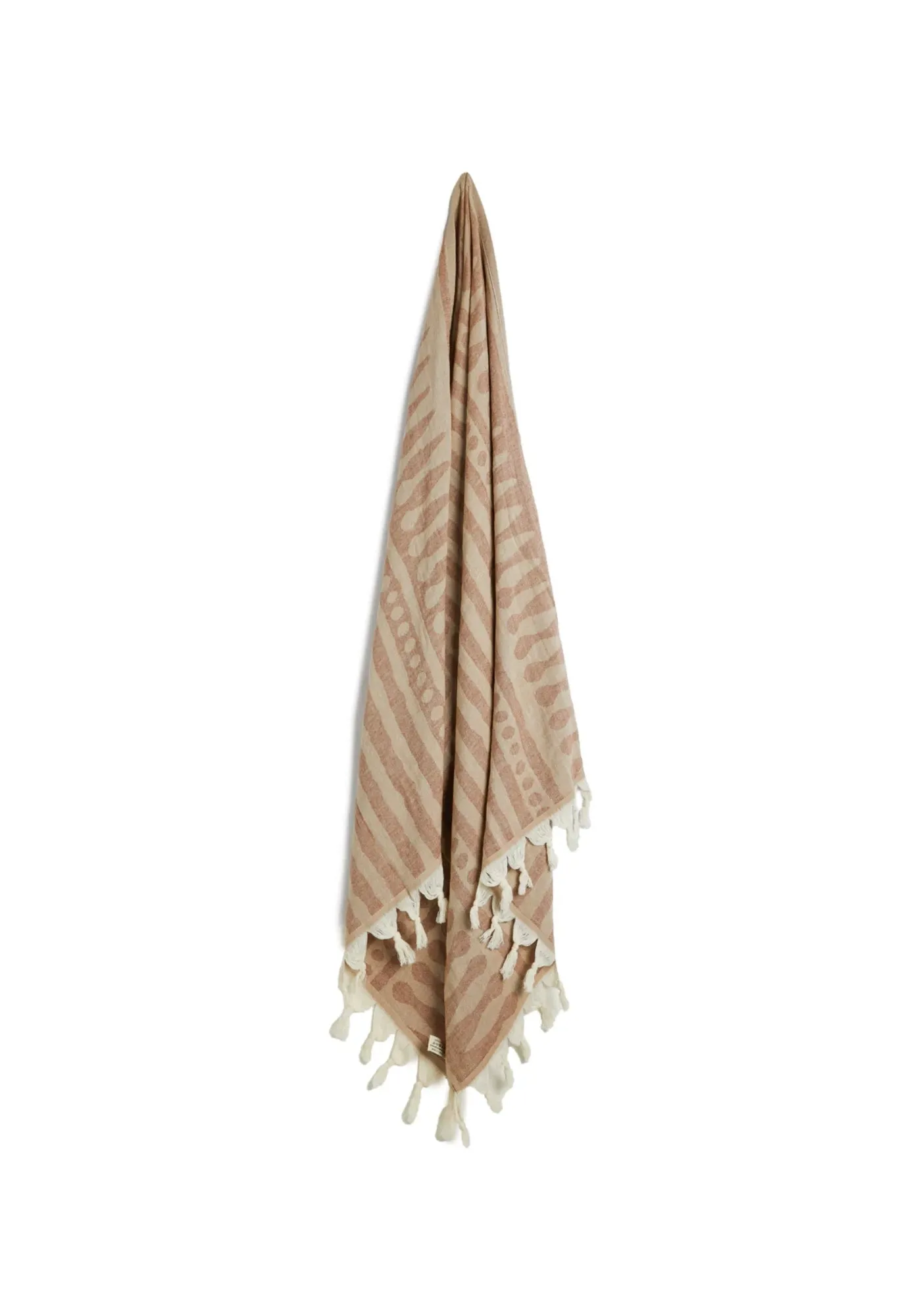 Two Tone Stripe Turkish Towel - Brown