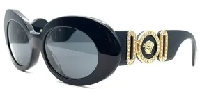 Versace Medusa Biggie Oval Sunglasses Black