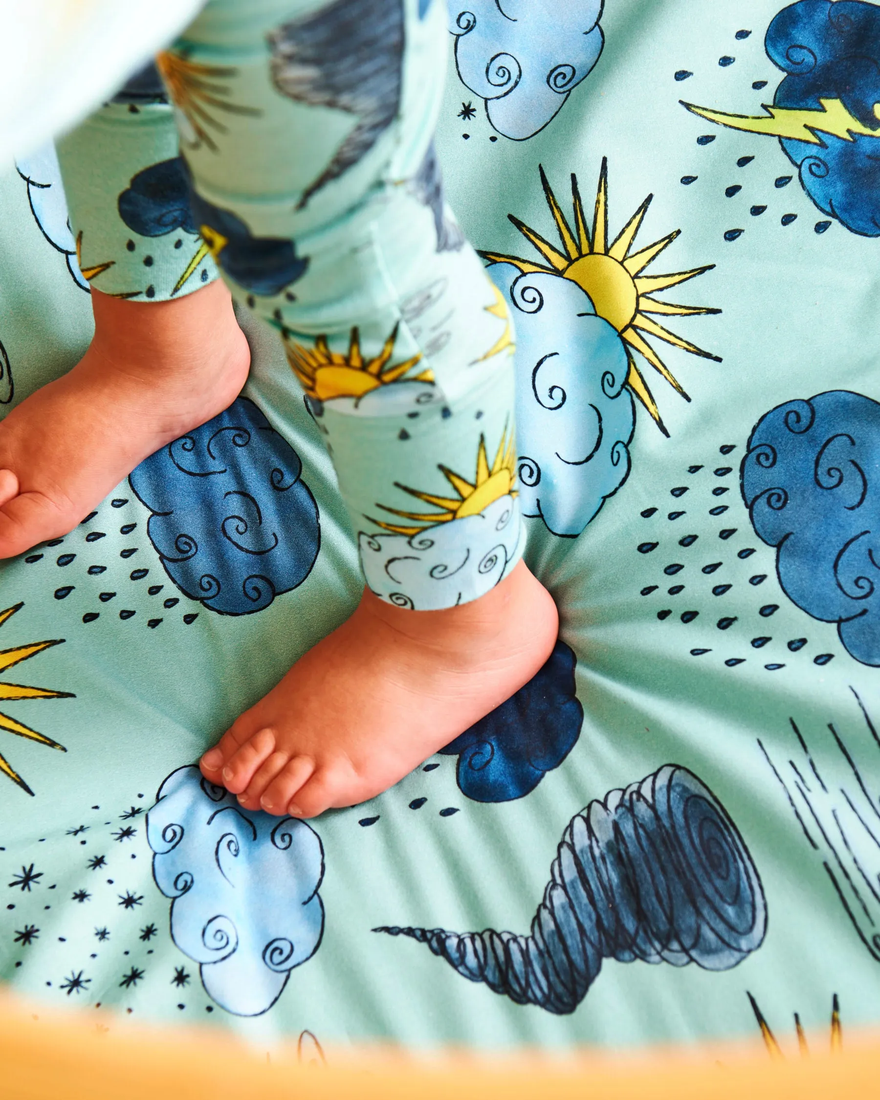 Weather Report Organic Cotton Baby Fitted Sheet