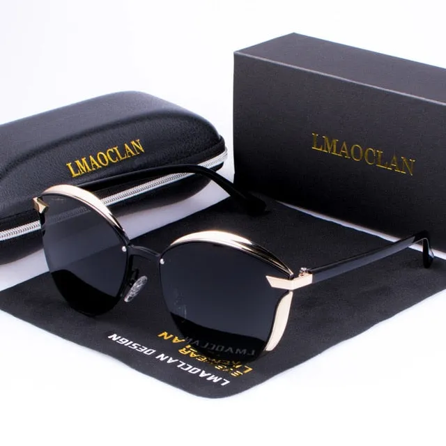 Women Polarized Sunglasses - Fashion Cat Eye Sunglasses