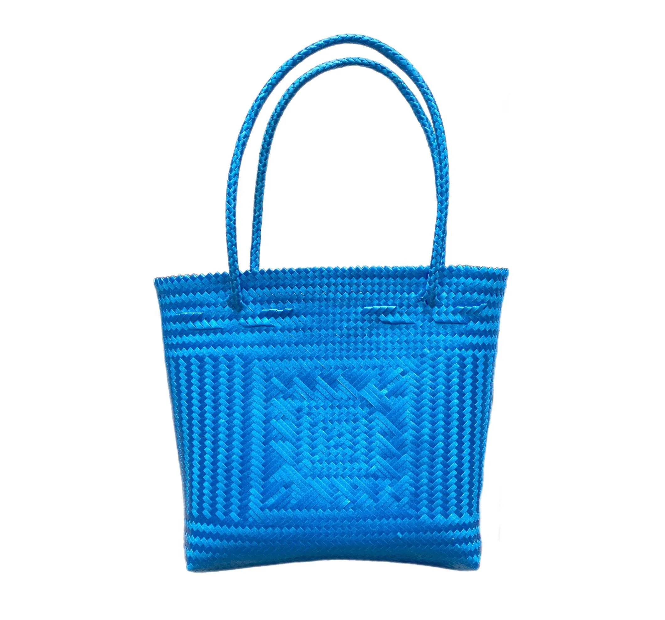 Woven Tote- Medium - Blue