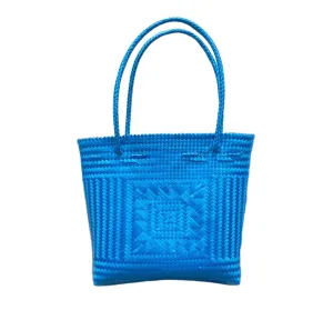 Woven Tote- Medium - Blue