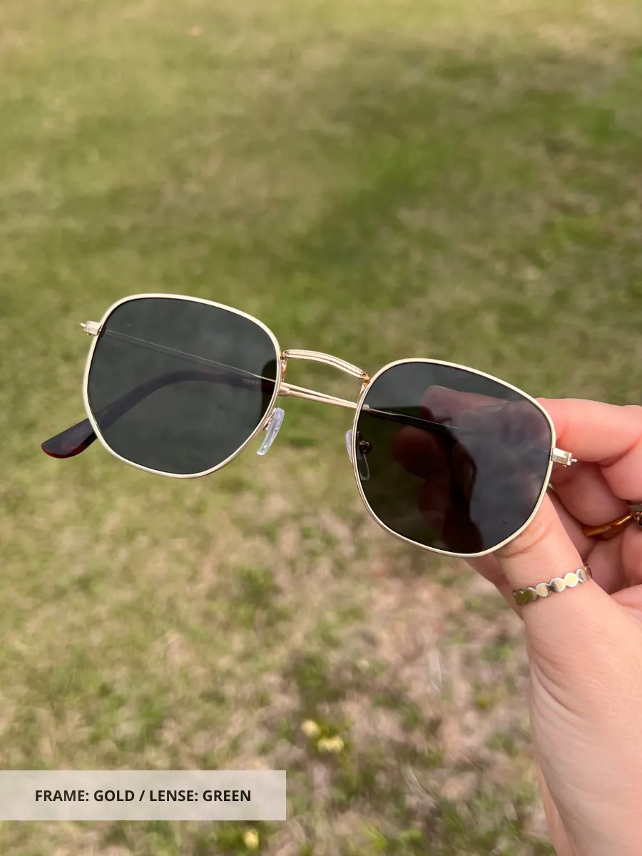 ZOEY HEXAGONAL SUNGLASSES